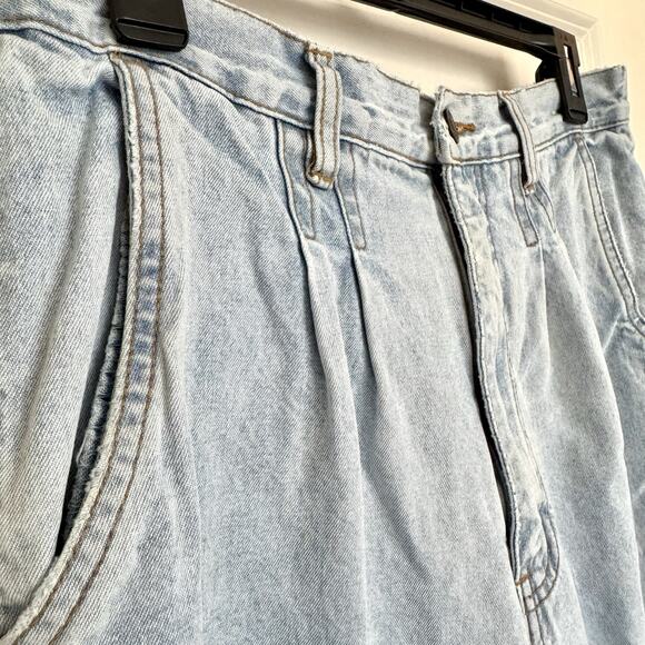 Vintage Bill Blass Mom Blue Jeans Size 12 Petite High Rise Pleat Front Denim - Picture 4 of 16